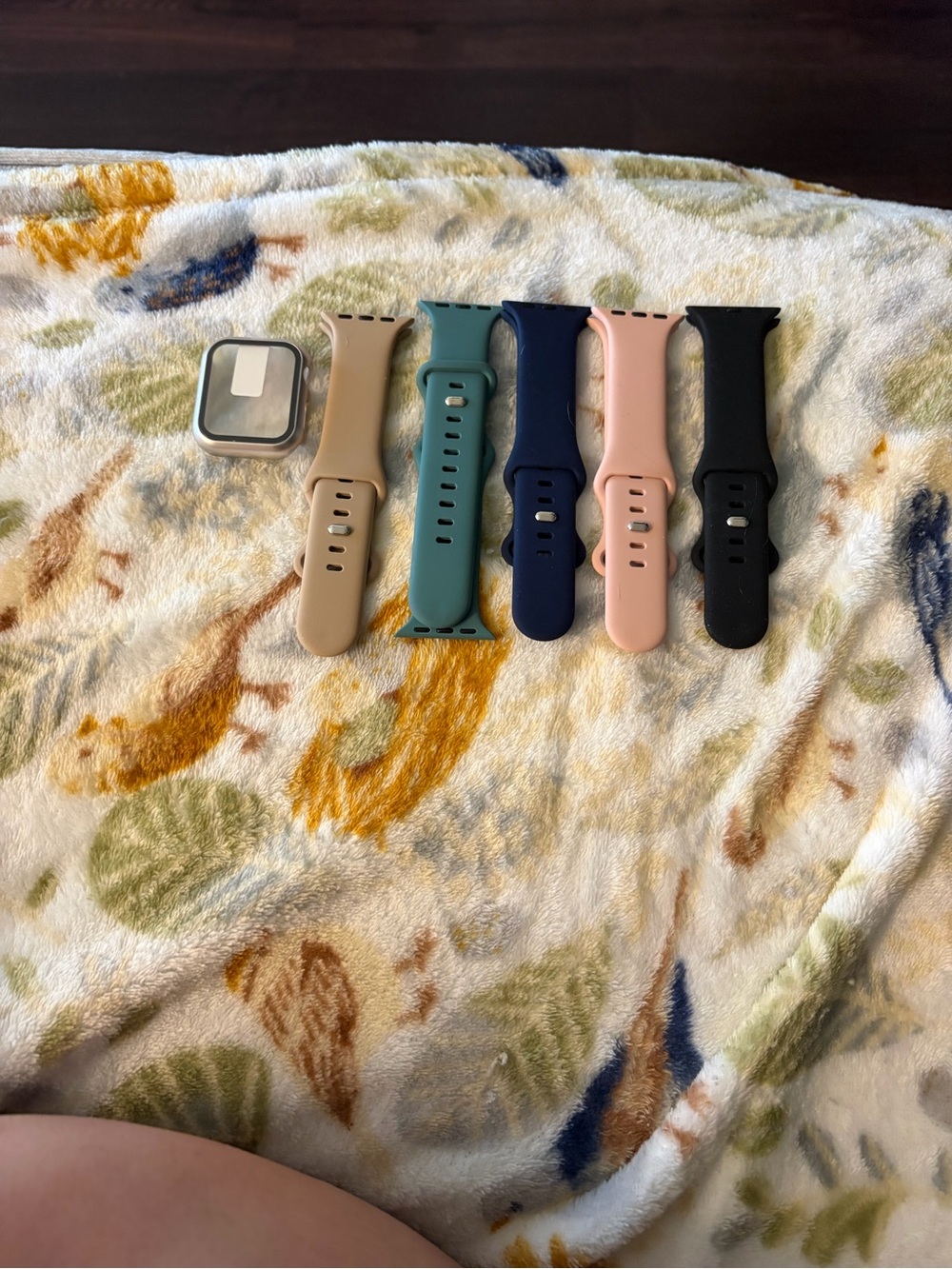 Silicone Replacement Watch Bands - Beige, Teal, Navy, Pink & Black